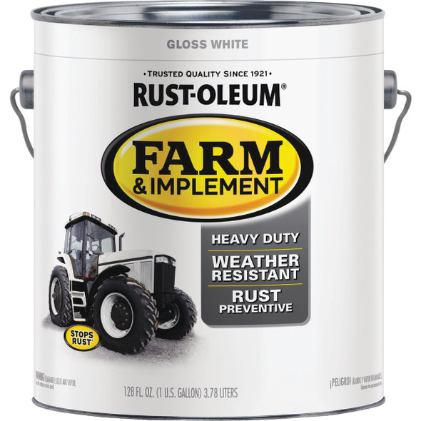 Rust-Oleum 1 Gallon White Gloss Farm & Implement Enamel Rust-Oleum 1 Gallon White Gloss Farm & Implement Enamel