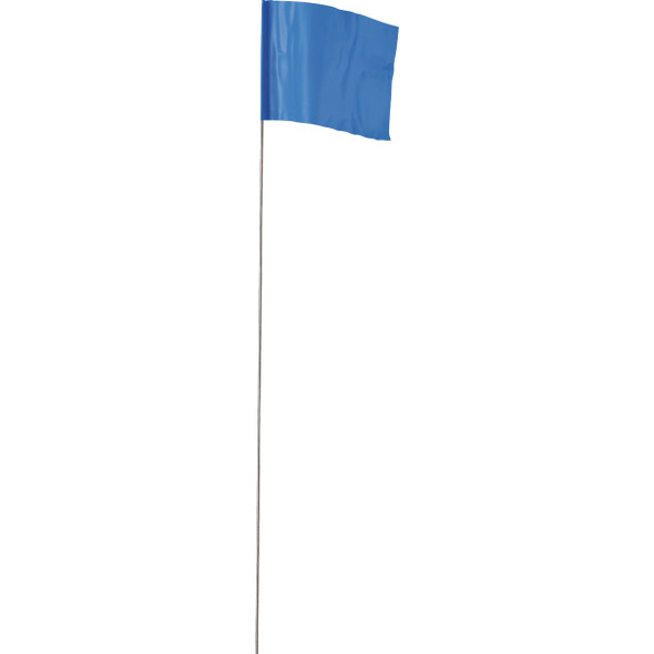 Empire 21 In. Steel Staff Blue Marking Flags (100-Pack) 78-001