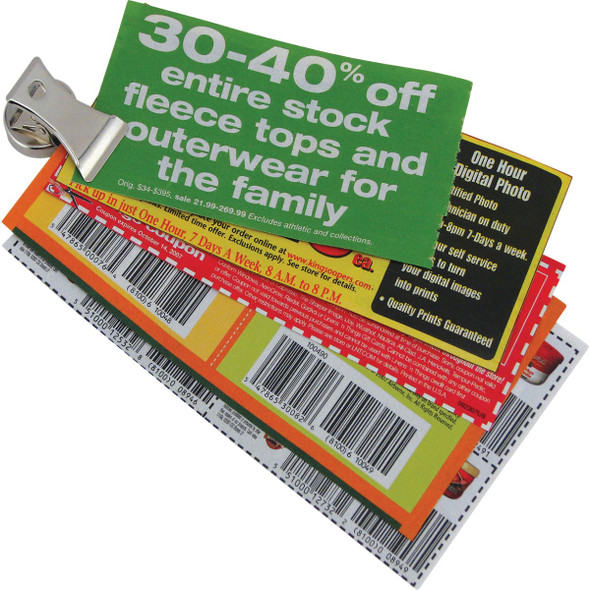 Master Magnetics 1 In. Dia. Chrome Magnetic Note Holder Clip (2-Pack)