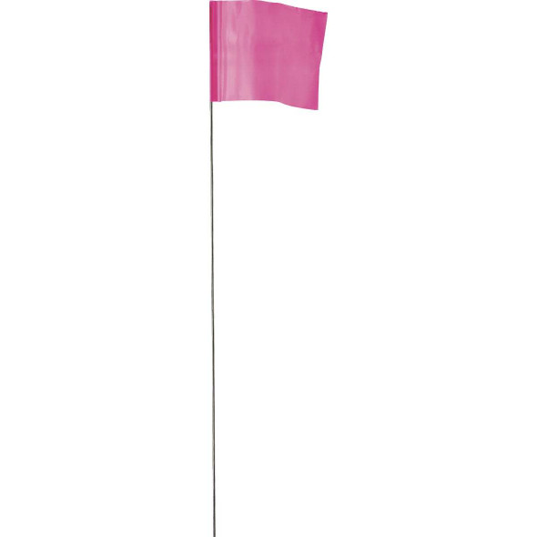 Empire 21 In. Steel Staff Pink Marking Flags (100-Pack) 78-003