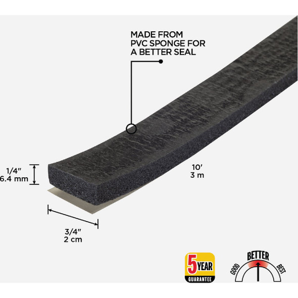 M-D 1-4x3-4"x10' Rubber Tape 06593 271675