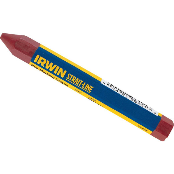 Irwin Strait-Line Red Lumber Crayon 66401ZR Pack of 12