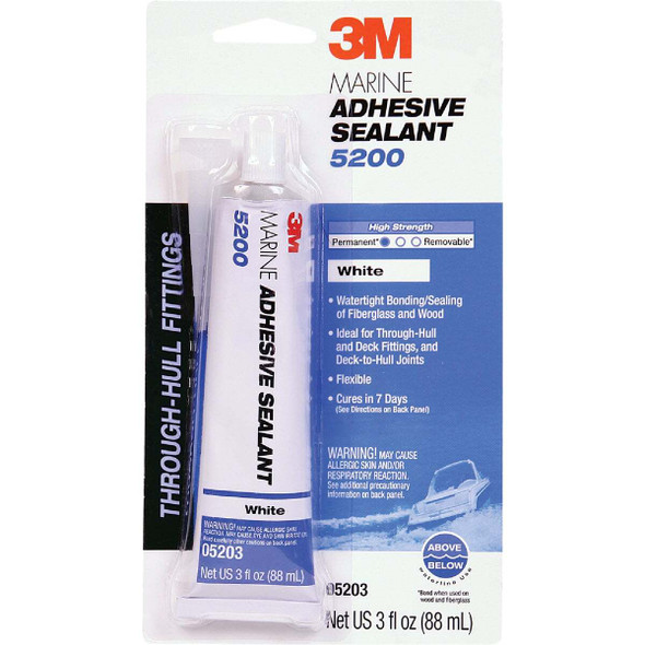 3M 3 Oz. White Marine Adhesive Sealant 5200 05203