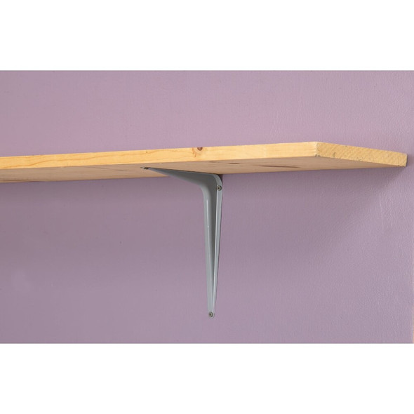 National Hardware 8 In. D. x 10 In. H. Gray Steel Shelf Bracket N171-074 238040