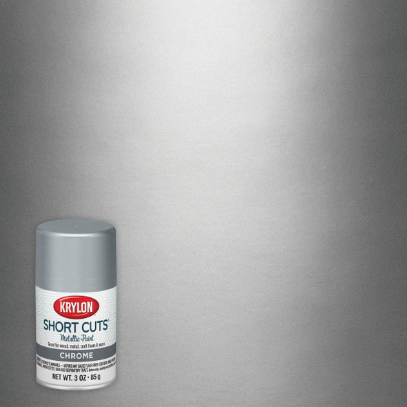 Krylon Short Cuts 3 Oz. High-Gloss Enamel Spray Paint, Chrome SCS-032