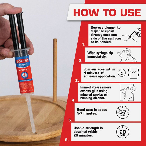 LOCTITE Instant Mix 5-Minute Epoxy 1365868 358106