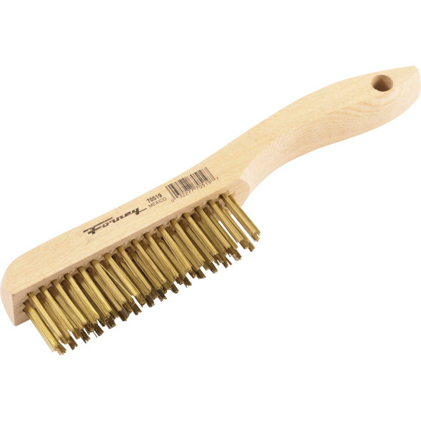Forney 10-1/4 In. Shoe Handle Wire Brush with Brass Bristles 70519