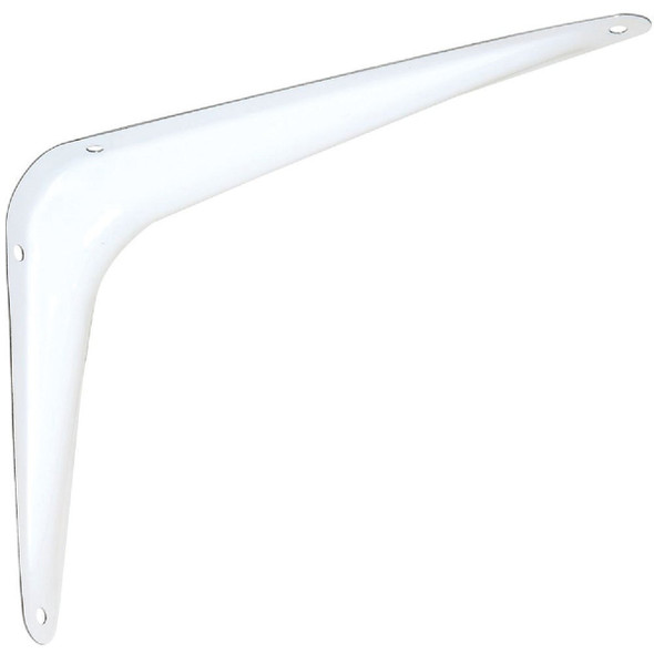 National Hardware 6 In. D. x 8 In. H. White Steel Shelf Bracket N218-891
