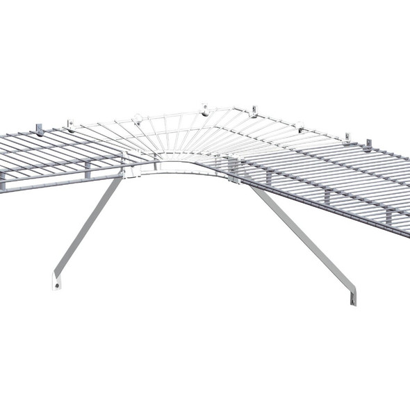 ClosetMaid 16 In. Shelf & Rod Wire Closet Corner Shelf Kit, White 2106700 223706