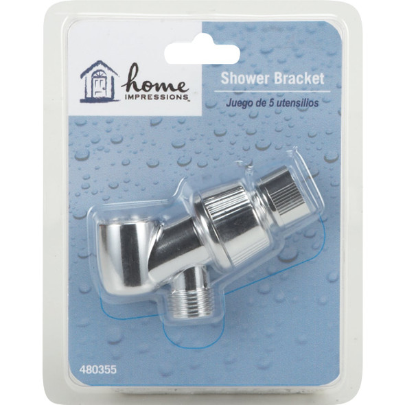 Home Impressions Chrome-Plated Plastic Shower Bracket 480355 480355