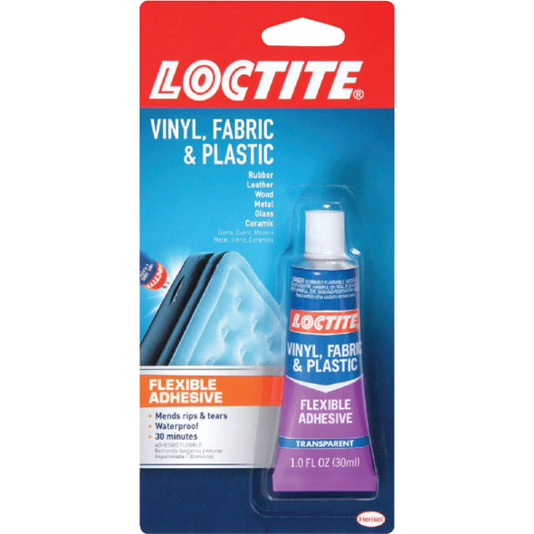 LOCTITE 1 Oz. Clear Vinyl, Fabric, & Plastic Flexible Repair Adhesive 3120570