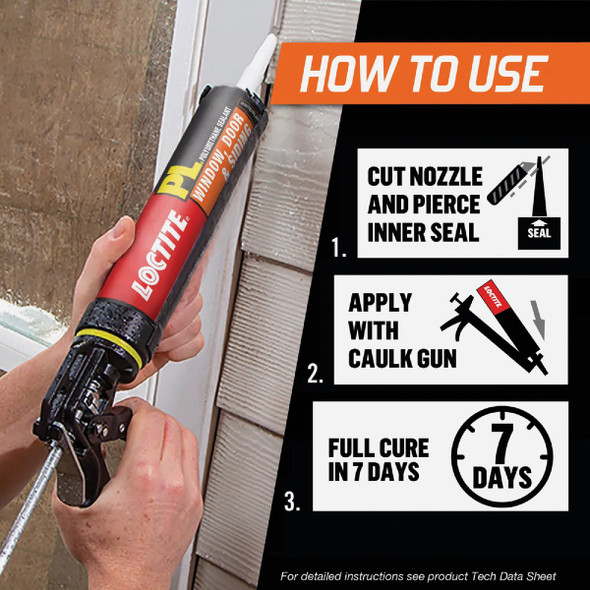 Loctite PL S40 10 Oz. Polyurethane Window, Door, & Siding Sealant, White 1618182 784311