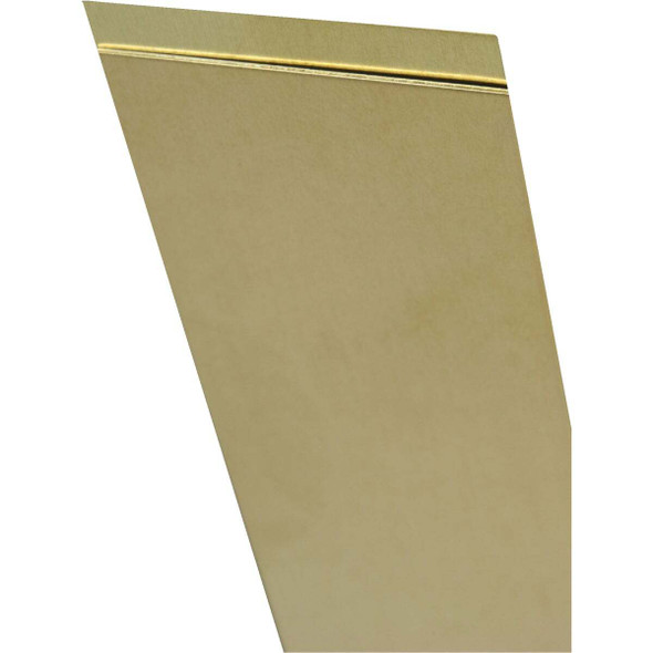 K&S 4 In. x 10 In. x .015 In. Brass Sheet Stock 252