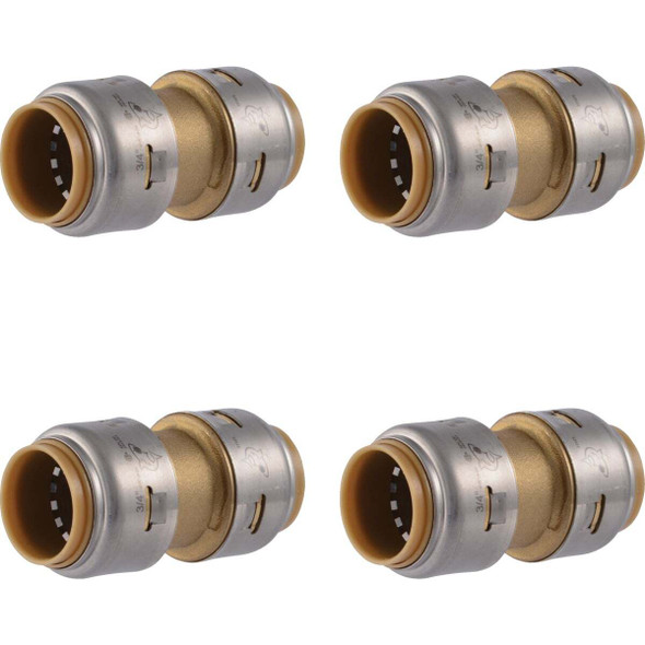 SharkBite 3/4 In. Push-to-Connect Straight Brass Coupling (4-Pack) UR016A4