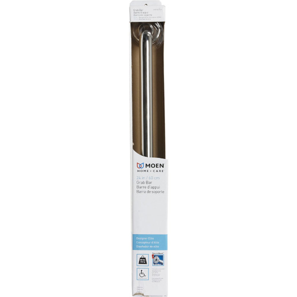 Moen Home Care 24 In. Concealed Screw Designer Grab Bar, Chrome Moen Home Care 24 In. Concealed Screw Designer Grab Bar, Chrome
