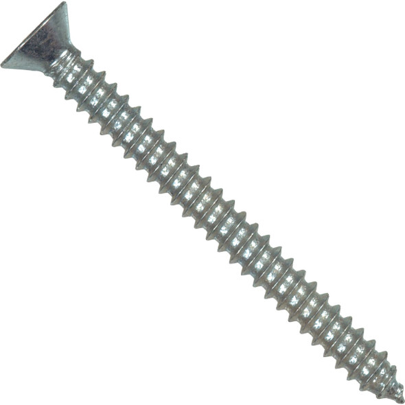 Hillman #10 x 1 In. Phillips Flat Head Zinc Sheet Metal Screw (100-Count) 80207