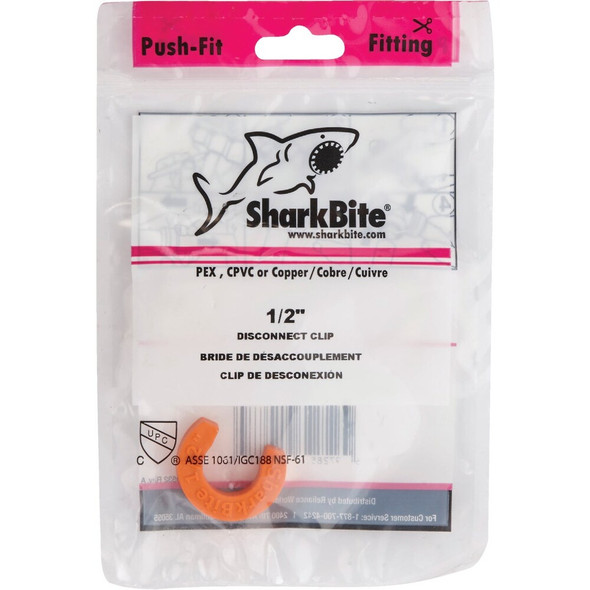 SharkBite 1-2 In. Plastic Disconnect Clip U710A 448830