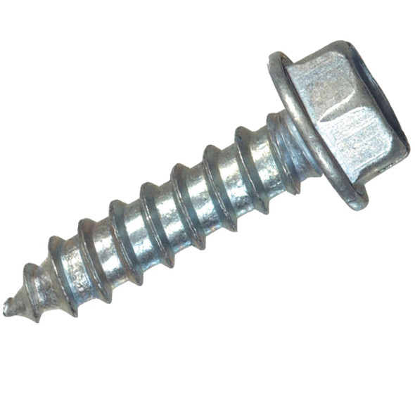 Hillman #6 x 3/8 In. Slotted Hex Washer Head Chrome Sheet Metal Screw (20 Ct.) Hillman #6 x 3/8 In. Slotted Hex Washer Head Chrome Sheet Metal Screw (20 Ct.)