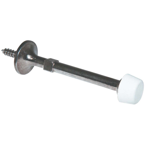 Ultra Hardware 3 In. Polished Chrome Self-Start Rigid Door Stop 61714