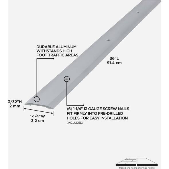 M-D 1-1-4"x3' Alum Binder 66019 262641