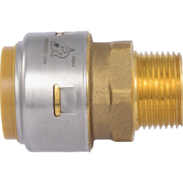 SharkBite 1 In. x 3/4 In. MNPT Reducing Brass Push-to-Connect Male Adapter
