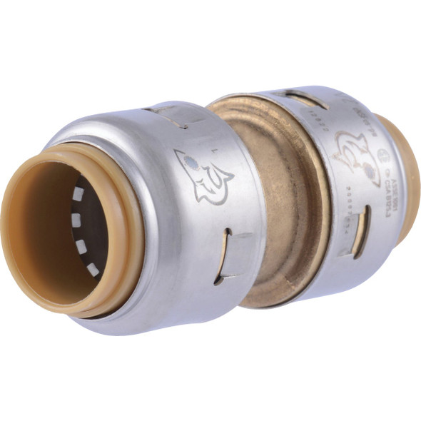 SharkBite 1/2 In. Push-to-Connect Straight Brass Coupling (4-Pack) UR008A4