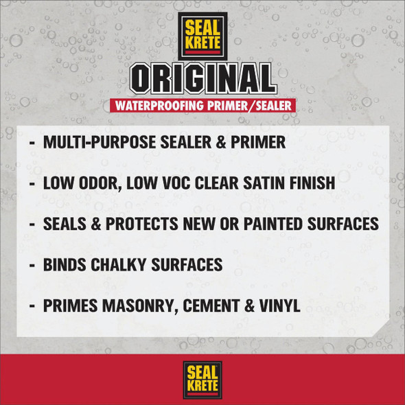 Seal-Krete Original Bond Sealer, Clear, 1 Gal. 100001 783750