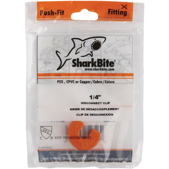 SharkBite 1/4 In. Plastic Disconnect Clip SharkBite 1/4 In. Plastic Disconnect Clip