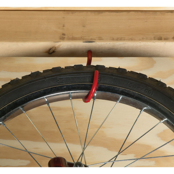 Screw-In Vinyl Coated Bicycle Storage Hook (2-Pack)