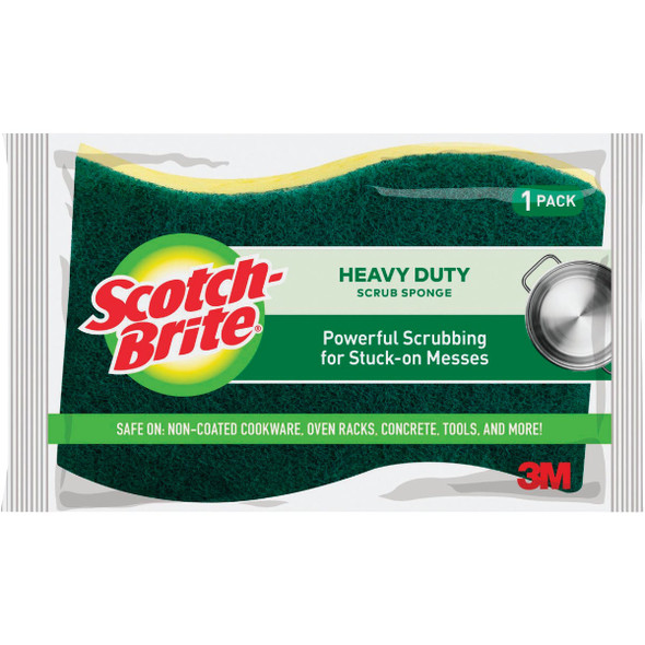 Scotch-Brite Heavy Duty Scrub Sponge, 4.5 In. x 2.7 In. x .6 In. 425