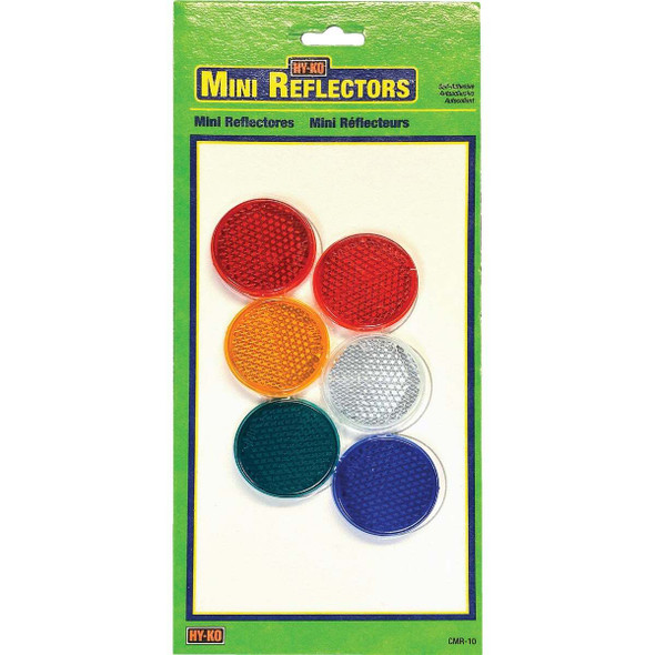 Hy-Ko 1-1/4 In. Dia. Round Self-Adhesive Mini Reflector (6-Pack) CMR-10