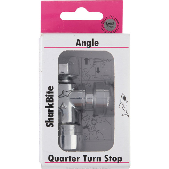 SharkBite 1/2 In. SB x 1/4 In. OD Quick Connect Angle Valve SharkBite 1/2 In. SB x 1/4 In. OD Quick Connect Angle Valve