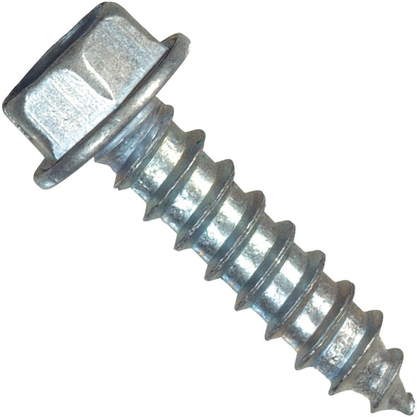 Hillman #14 x 2 In. Slotted Hex Washer Head Zinc Sheet Metal Screw (100 Ct.) Hillman #14 x 2 In. Slotted Hex Washer Head Zinc Sheet Metal Screw (100 Ct.)
