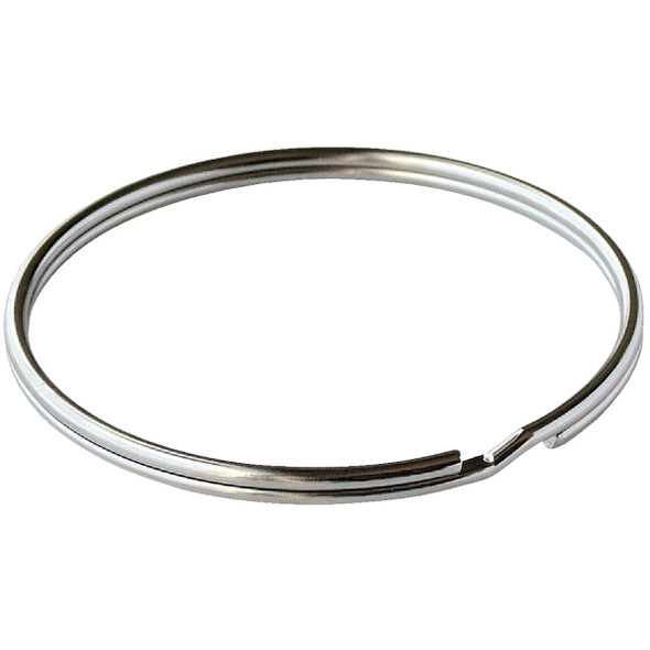 Lucky Line Tempered Steel Nickel-Plated 1-1/4 In. Key Ring (2-Pack) 76602