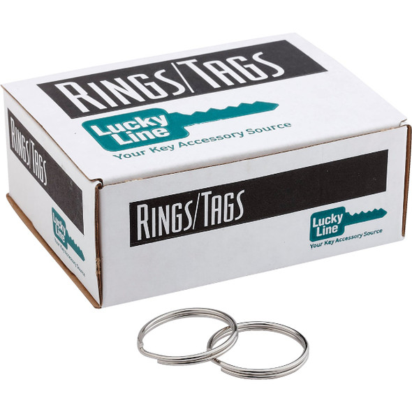 Lucky Line Tempered Steel Nickel-Plated 1-3/8 In. Key Ring (100-Pack) 76700