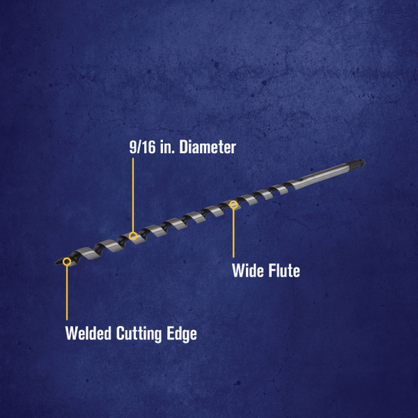Irwin WeldTec 9/16 In. x 17 In. Quick Change Ship Auger Bit
