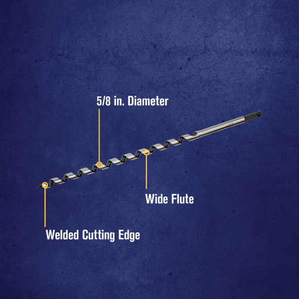Irwin WeldTec 5/8 In. x 17 In. Quick Change Ship Auger Bit