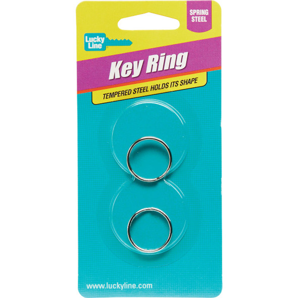 Lucky Line Tempered Steel Nickel-Plated 3-4 In. Key Ring (2-Pack) 76202 581418