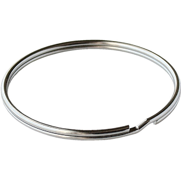 Lucky Line Tempered Steel Nickel-Plated 1-1/8 In. Key Ring (2-Pack) 76502
