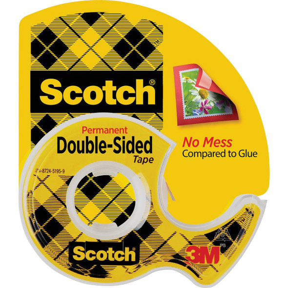 Scotch Permament Double Sided Tape, 1/2 In. x 250 In. 136 Scotch Permament Double Sided Tape, 1/2 In. x 250 In. 136