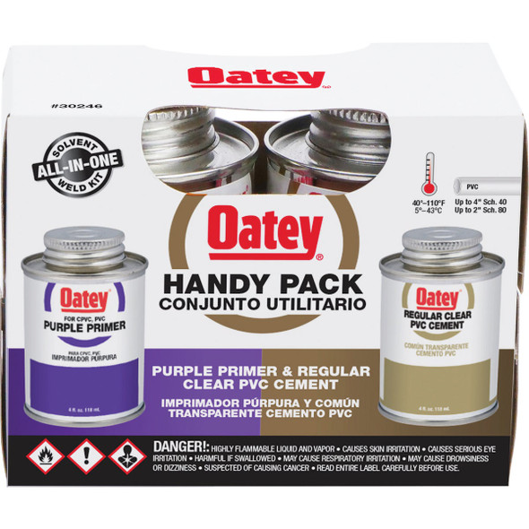 Oatey 4 Oz. Primer & Cement PVC Cement Kit 30246