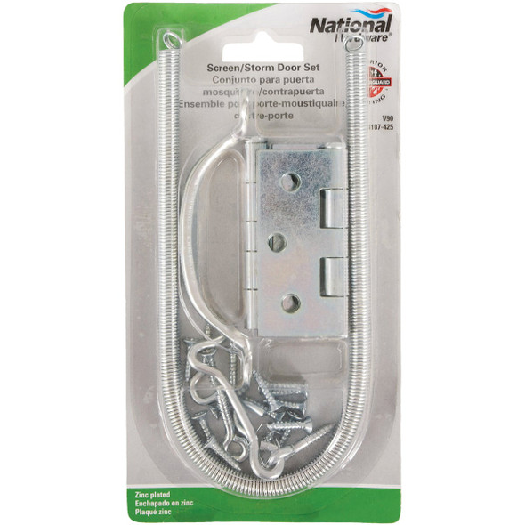 National Hardware Zinc 2-Hinge Screen Door Kit N107-425 218507