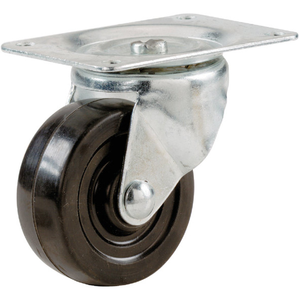 Shepherd Hardware 2 In. General-Duty Soft Rubber Swivel Plate Caster 9477
