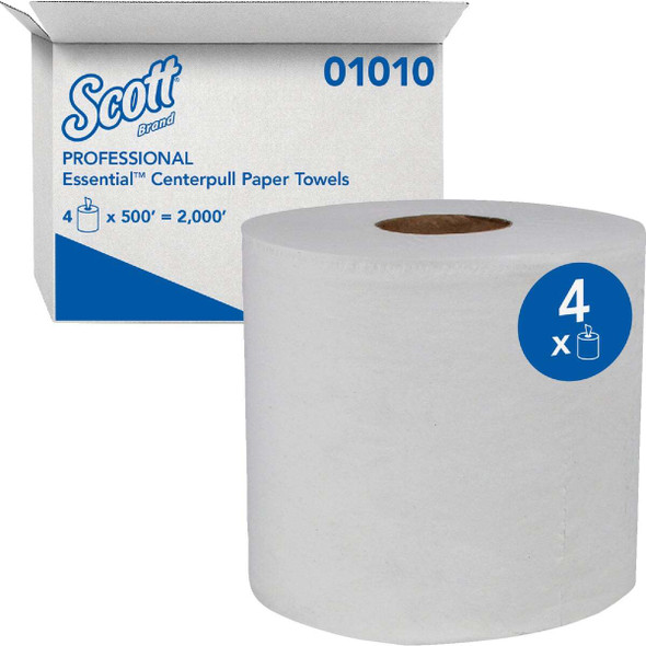 Scott Essential Center-Pull Flow Roll Towel (4-Count) 01010