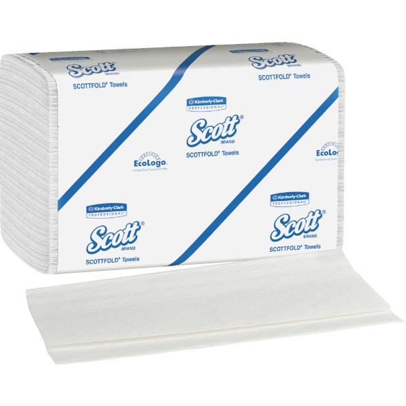 Scott Pro Scottfold M White Hand Towel (25-Count) 01980