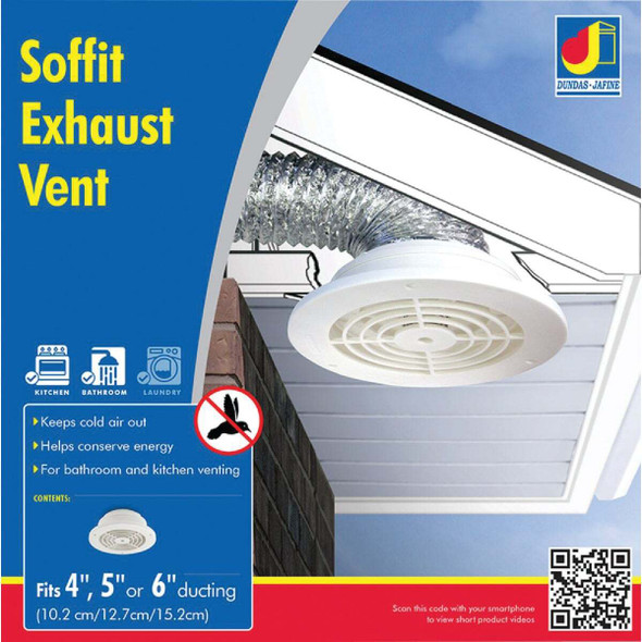 Dundas Jafine White Plastic Adjustable Eave & Soffit Vent SEVZW