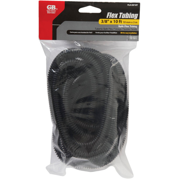 Gardner Bender 3-8 In. Dia. x 10 Ft. L. Polyethylene Black Split Flex Tubing FLX3810T 530719