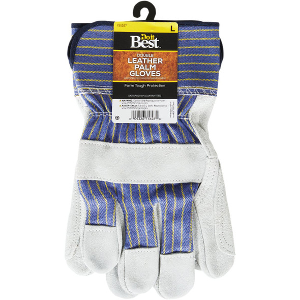 Do it Best Men's Large Leather Palm Work Glove 755257 755257