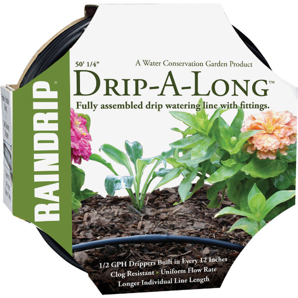 Raindrip 1/4 In. Dia. x 50 Ft. L. Poly Soaker Hose with Fittings R280DT Raindrip 1/4 In. Dia. x 50 Ft. L. Poly Soaker Hose with Fittings R280DT