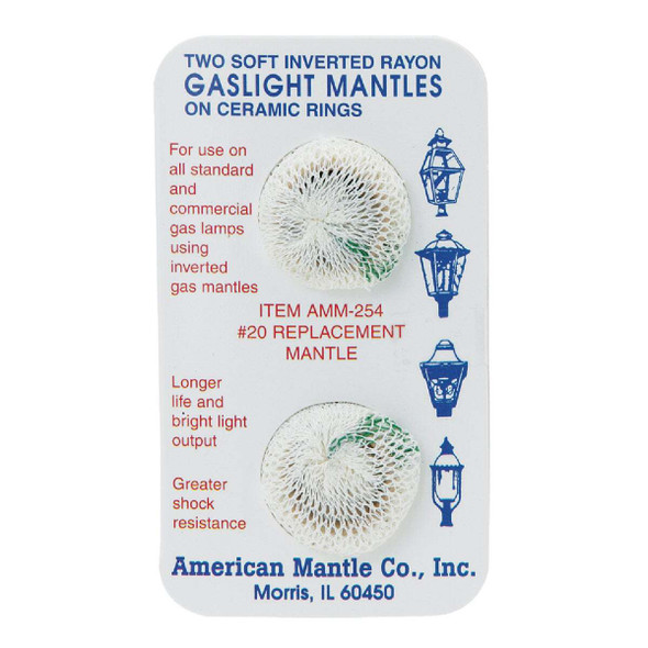 American Mantle Soft Inverted Gas Light Mantle (2 Count) 254